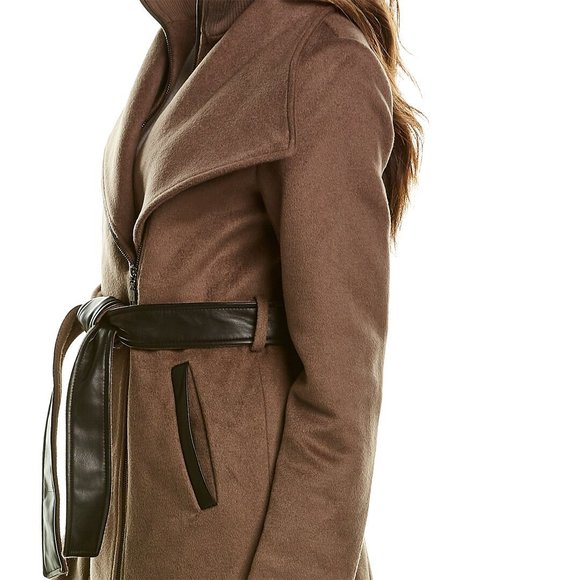 Vince Camuto Belted Medium Wool-Blend Coat - Picture 4 of 6